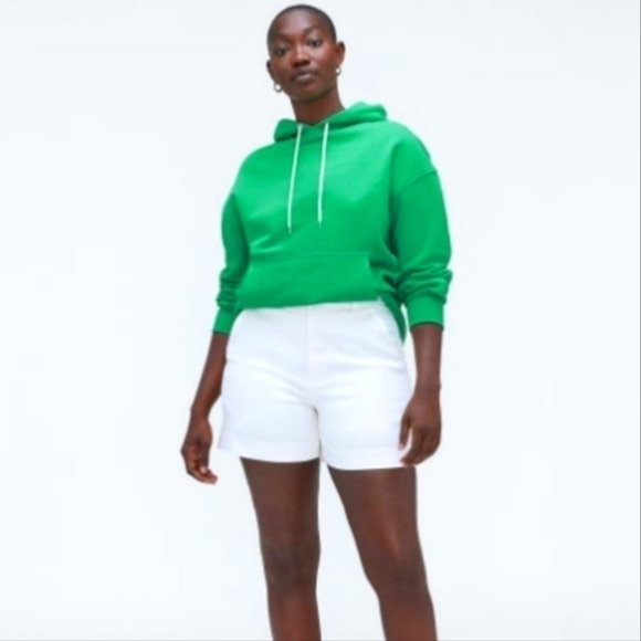 Everlane Tops - Everlane the track organic cotton hooded sweatshirt green small NWT